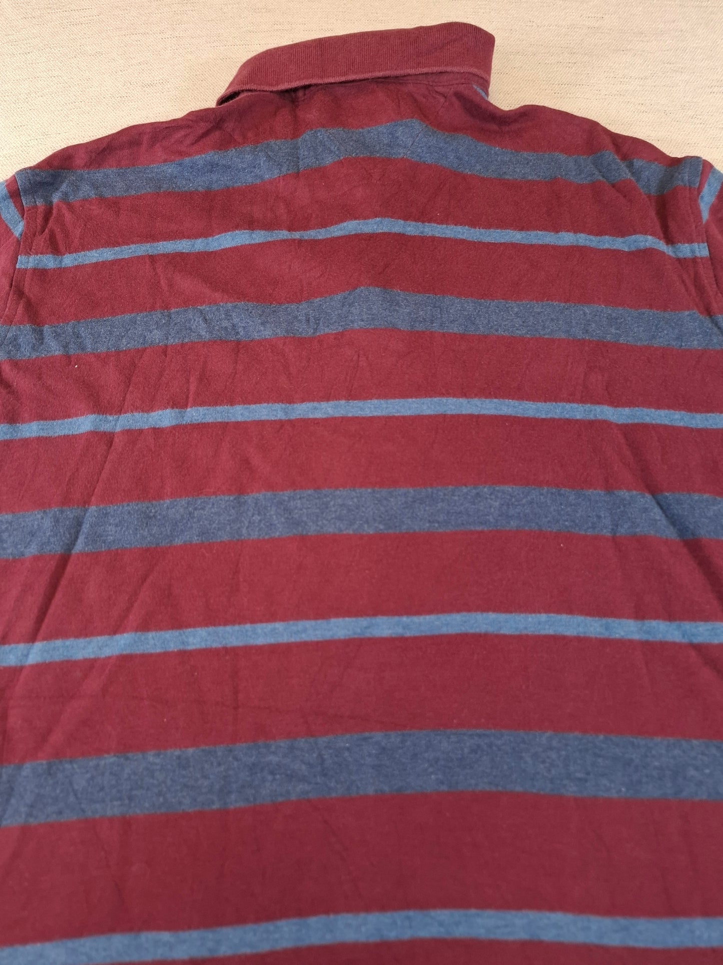 001258 Tommy Hilfiger Polo shirt size L Burgundy/ Blue