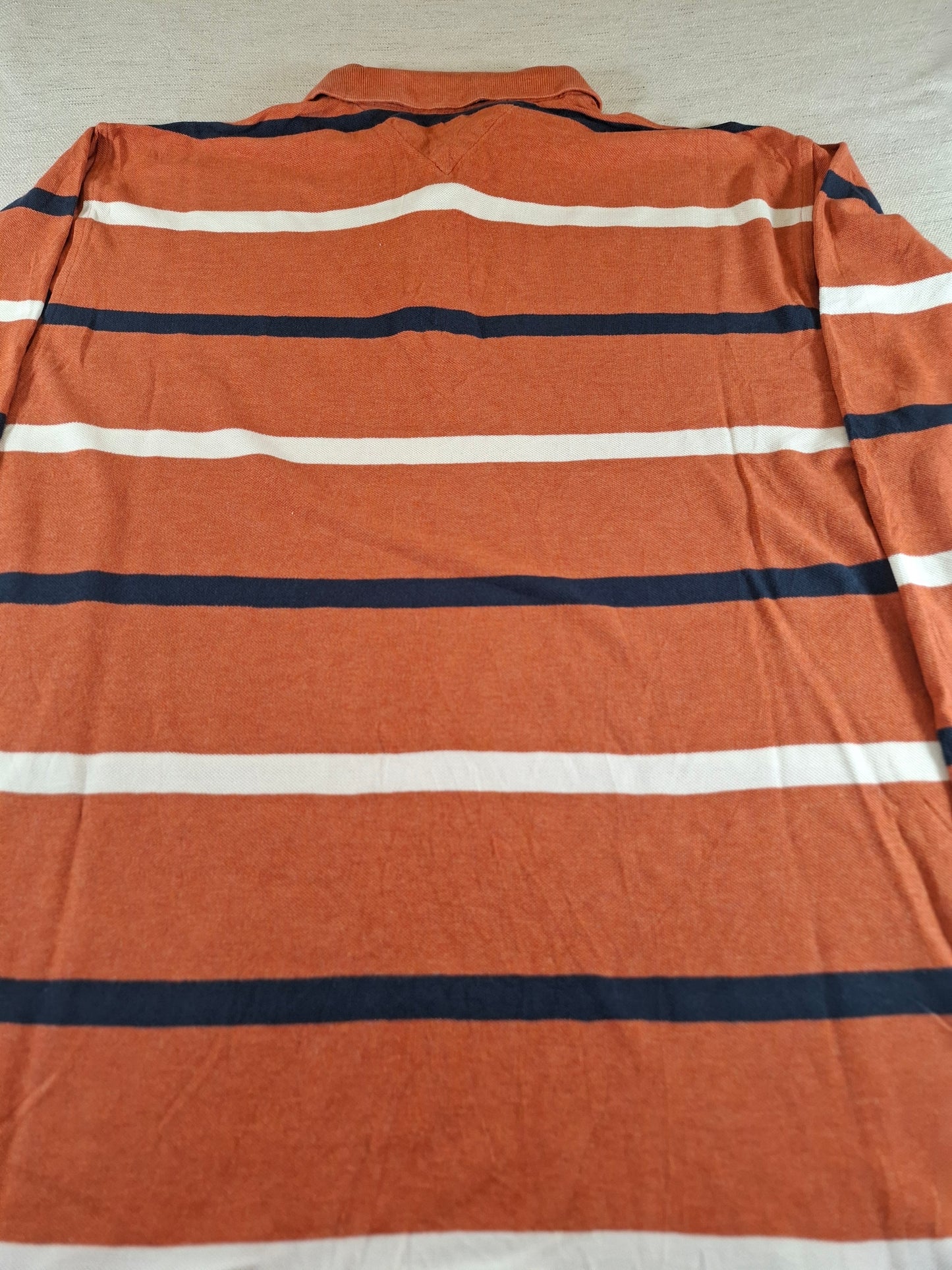 001279 Tommy Hilfiger Polo shirt size M Orange/ Multicolor