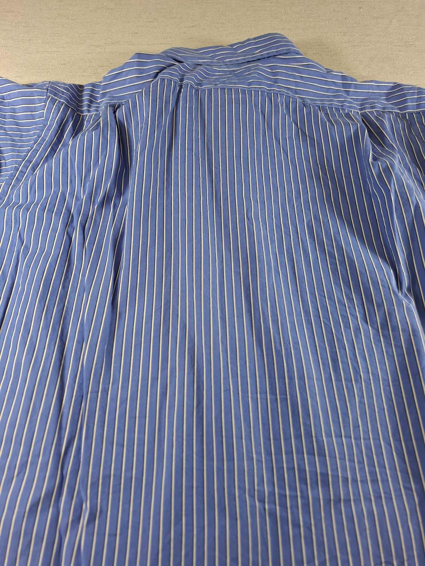 001363 Polo Ralph Lauren Button down shirt – Blue/ black/ white striped, Size L