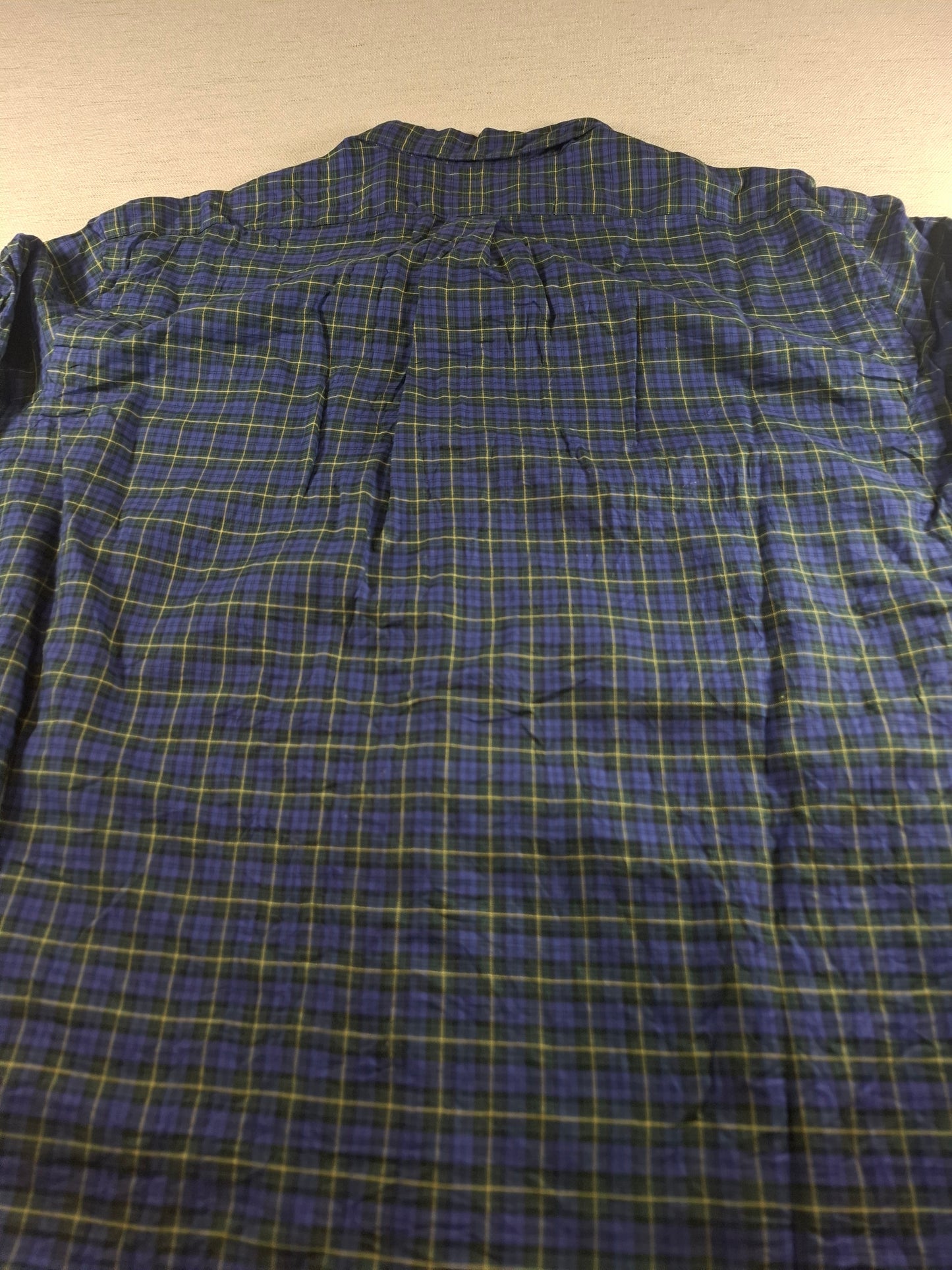 001371 Polo Ralph Lauren Button down shirt – Blue/ green checkered, Size XXL