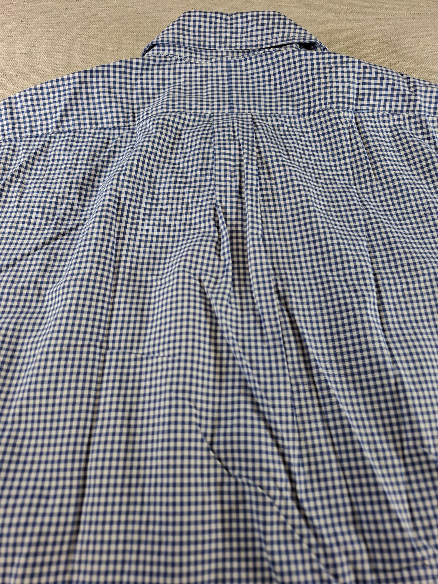 001416 – Polo Ralph Lauren Shirt – Blue/White Plaid, Size L