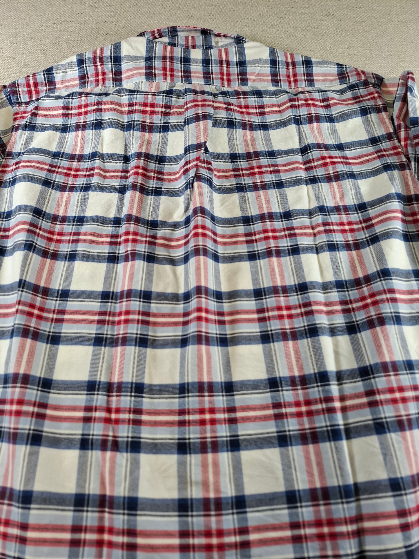 001417 – Polo Ralph Lauren Shirt – Red/White/Blue Plaid, Size L