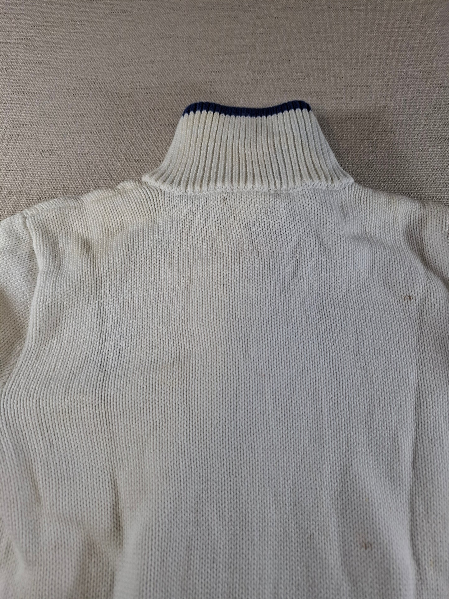 001494 – Polo Ralph Lauren Sweater – White/Blue, Size XS