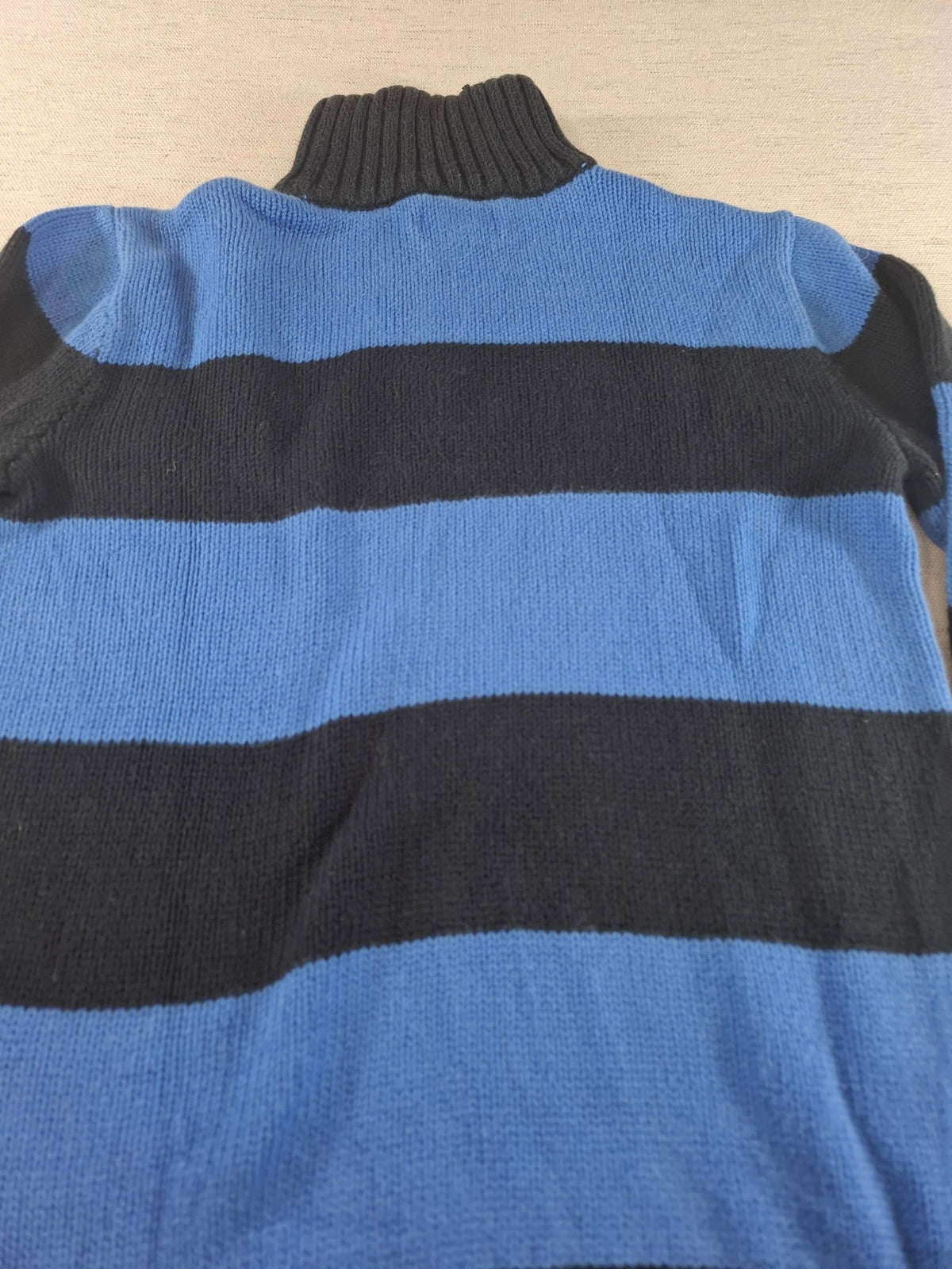 001580 – Polo Ralph Lauren 1/4 Zip Pullover – Blue/Light Blue, Size XL (Youth size, 18-20 years)