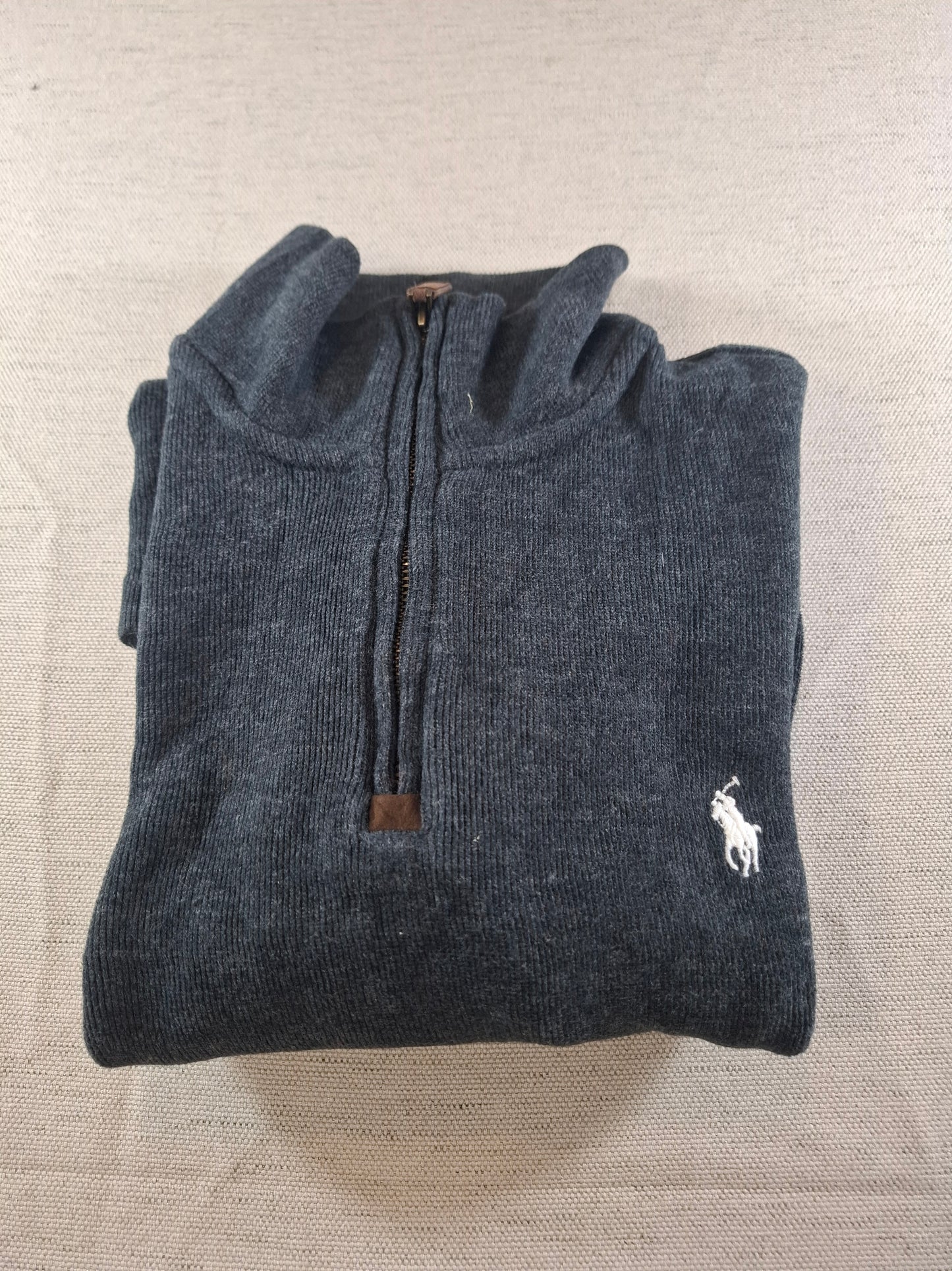 000502 Polo Ralph Lauren 1/4 zip sweater size XXL Black