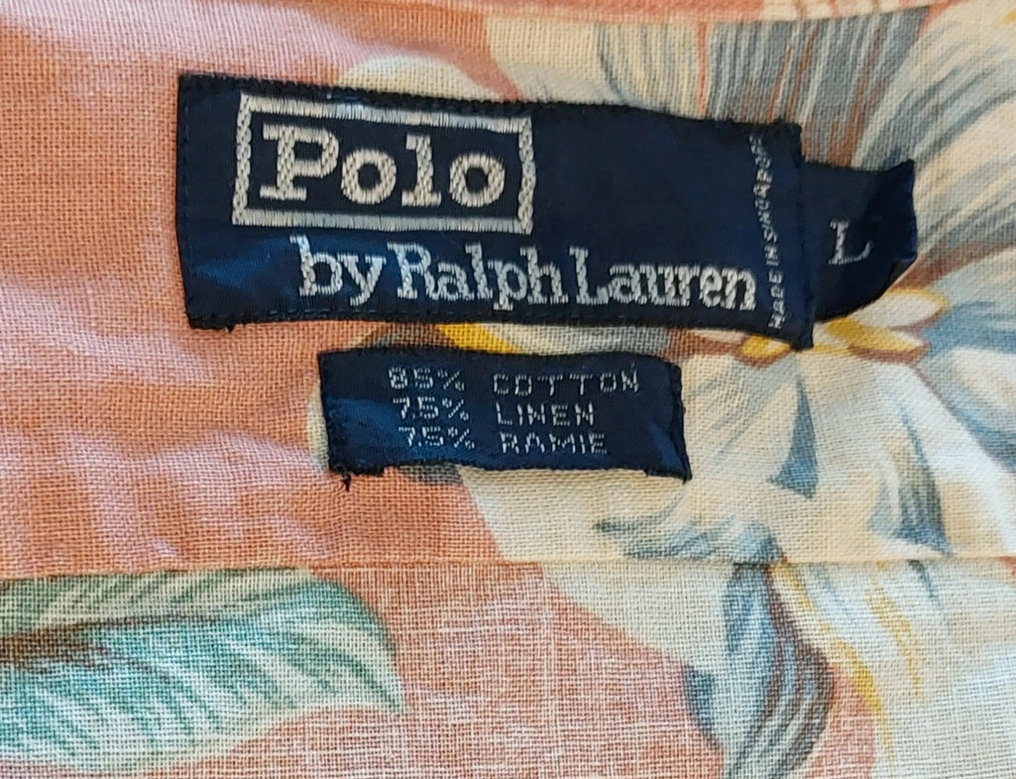 Polo Ralph Lauren shirt size L pink/flowers