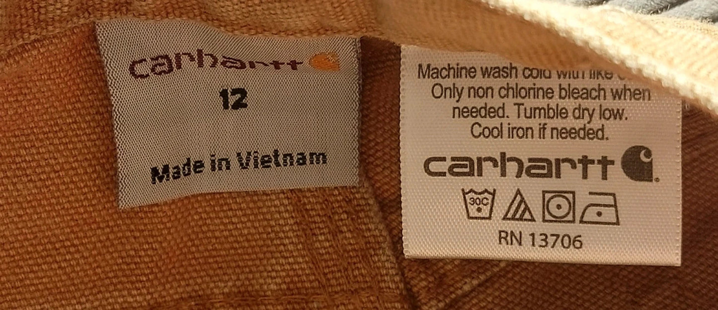 Carhartt pants brown/ sand/ mustard size 12 (XXS)