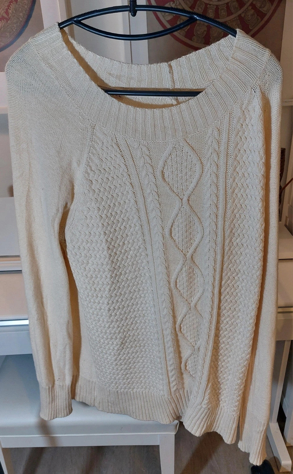 Vintage Merona knitted sweater XL white