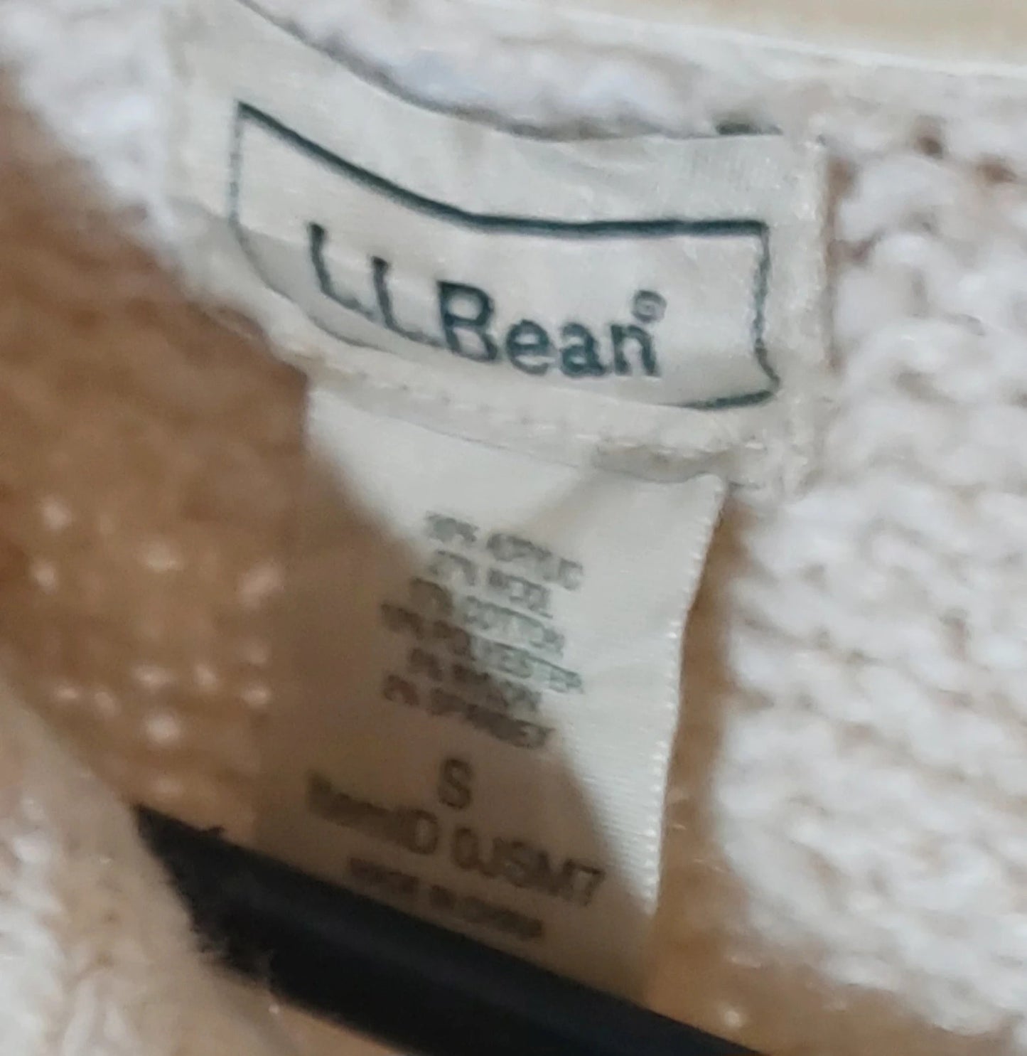 L.L. Bean knitted sweater S white