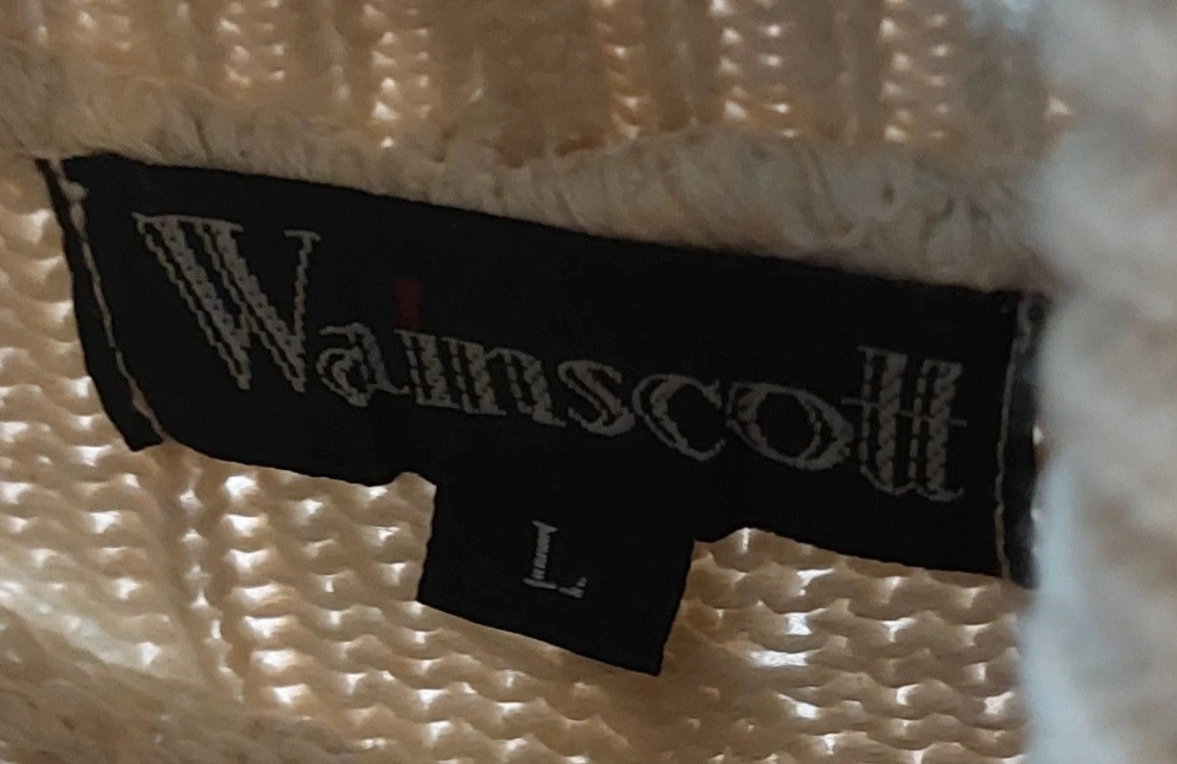 Wainscott knitted sweater L white