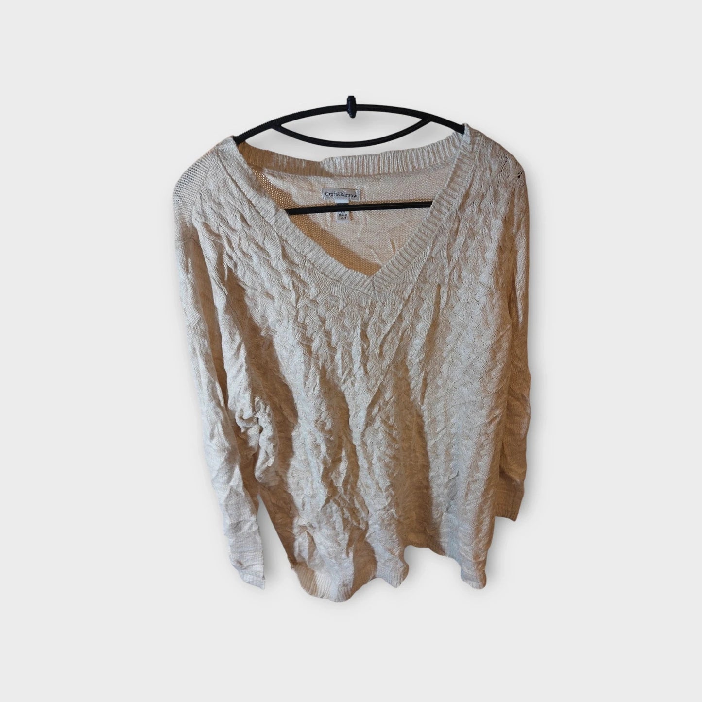 Croft & Barrow knitted sweater 2X white