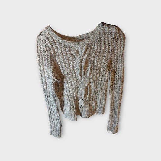 LOFT knitted sweater XS white/grey