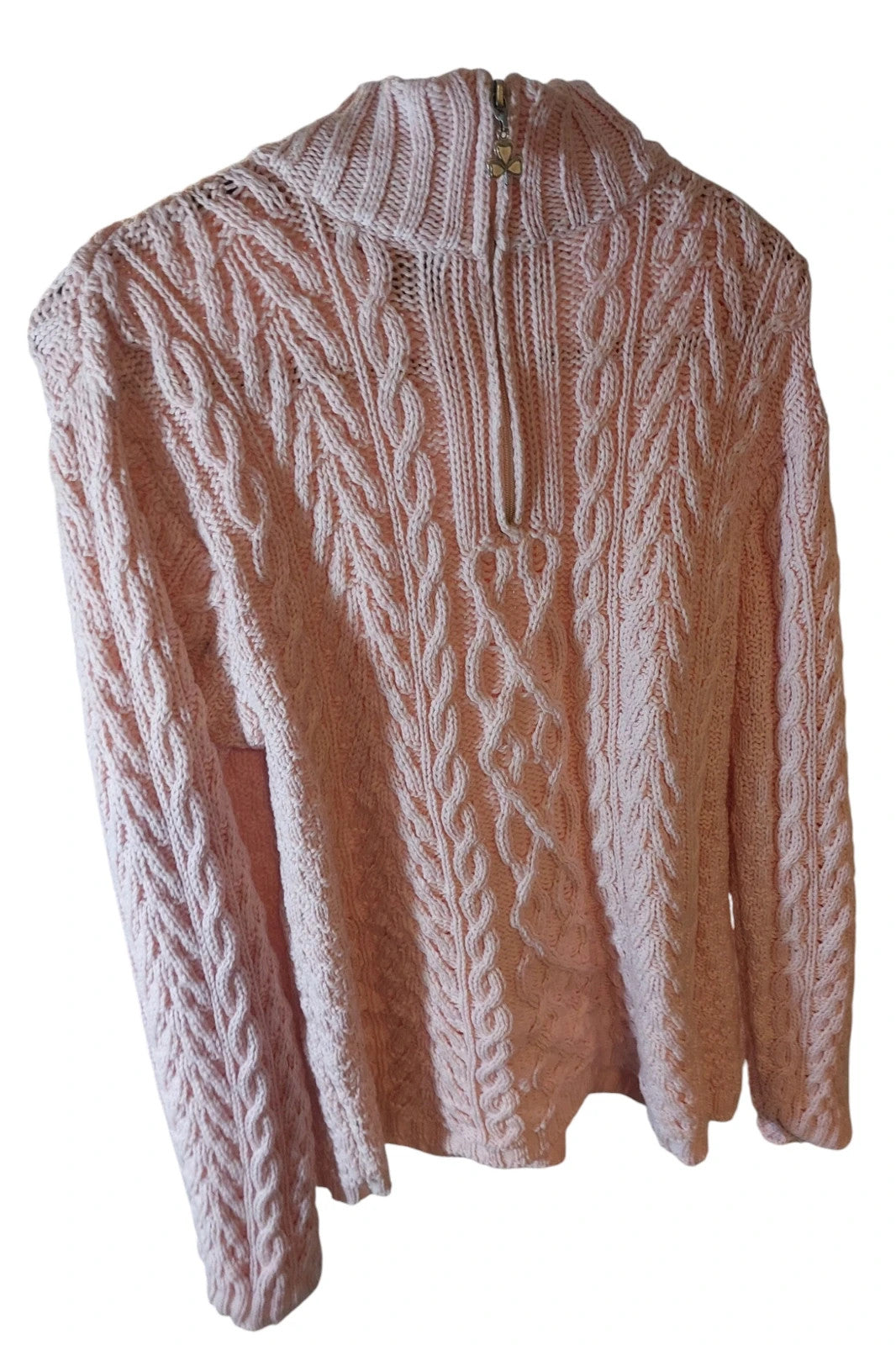 Vintage Aran Crafts knitted sweater S pink