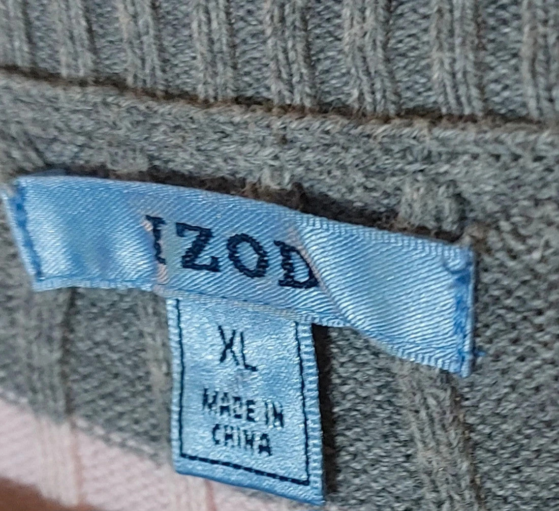 IZOD sweater grey pink XL