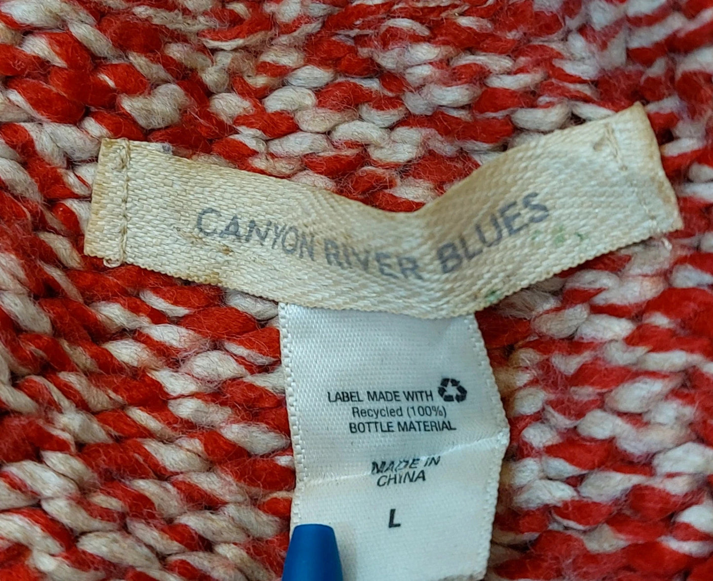 Canyon River Blues knitted sweater L red white