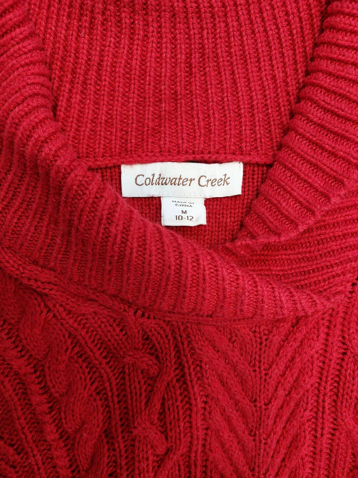 Coldwater Creek knitted sweater M (10-12) red