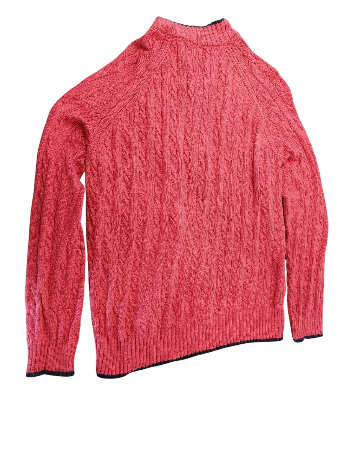 Ashworth knitted sweater with zipper red L