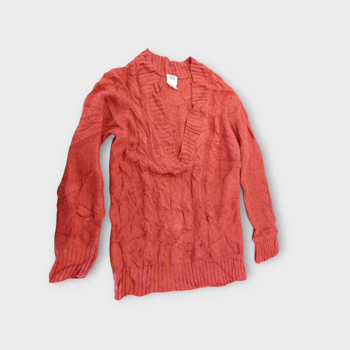 Faded Glory knitted sweater S red