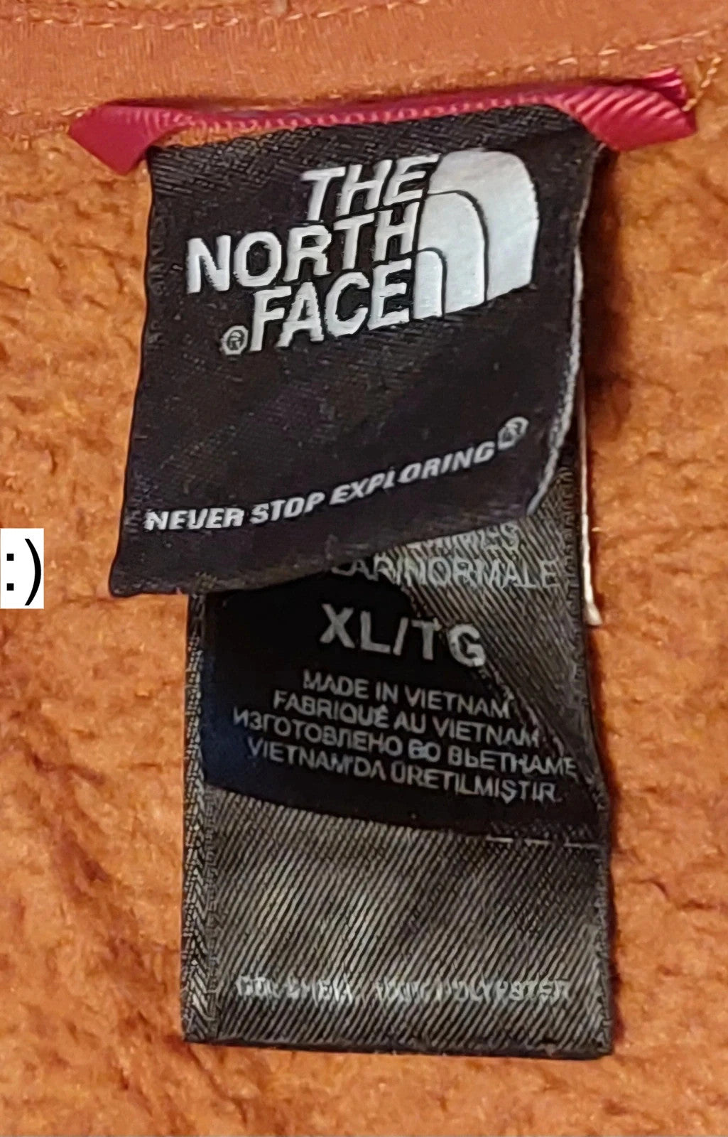 The North Face fleece jas heren maat XL oker