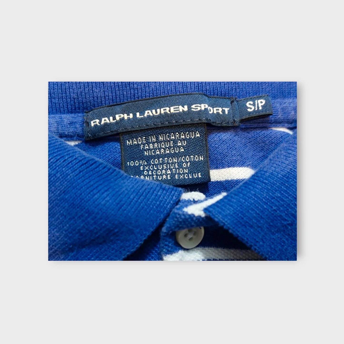 Polo Ralph Lauren size S blue white striped