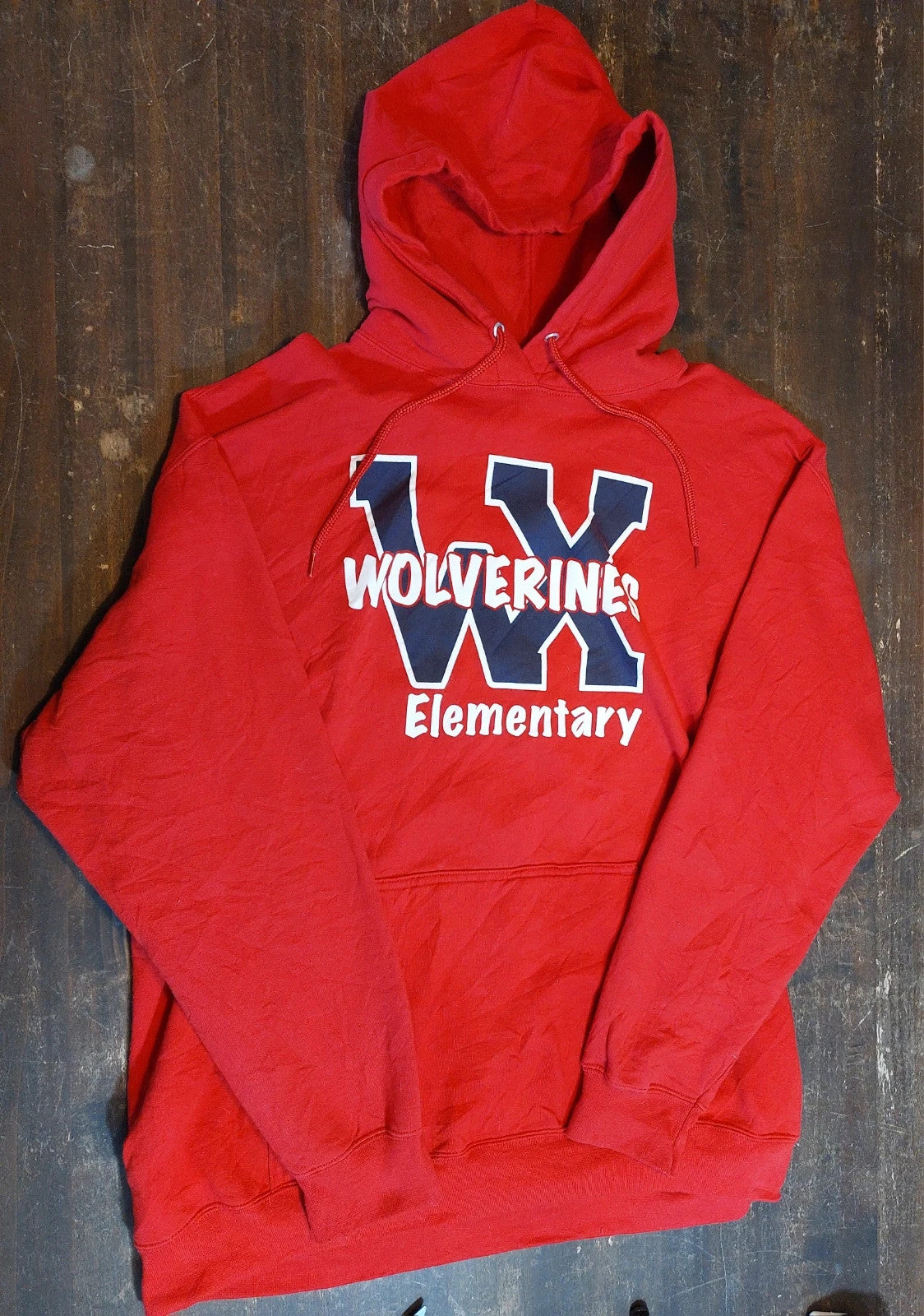 H3 Wolverines Elementry hoodie XL red