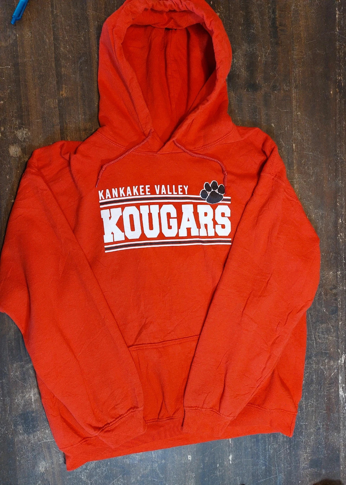 H4 Kankakee Valley Kougars college hoodie L red