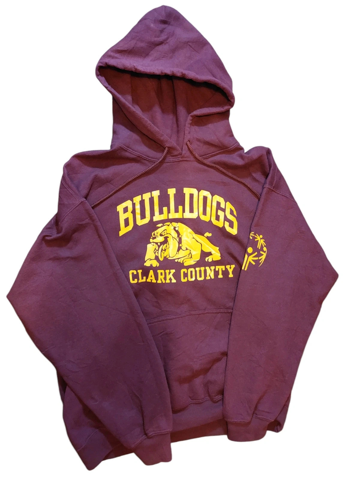 H7 Gildan/ Clark County Bulldogs hoodie L red