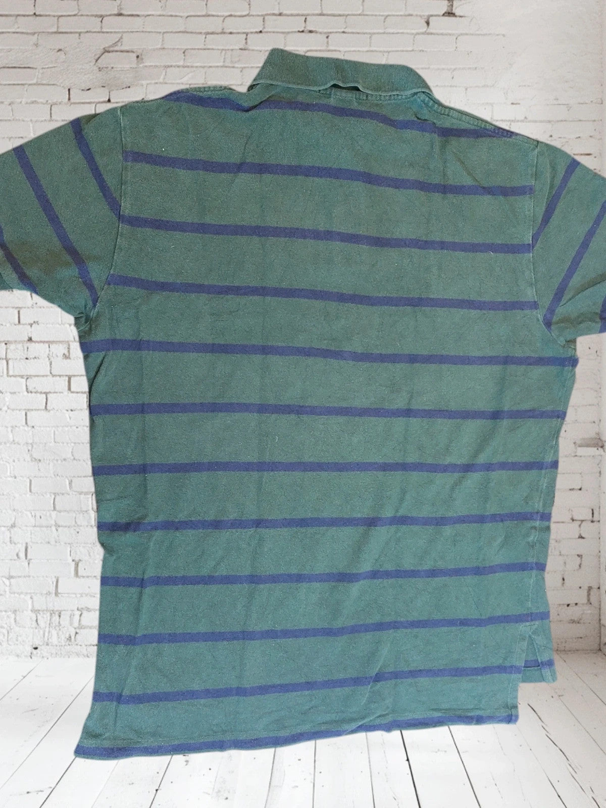 P43 Polo Ralph Lauren L blue green striped