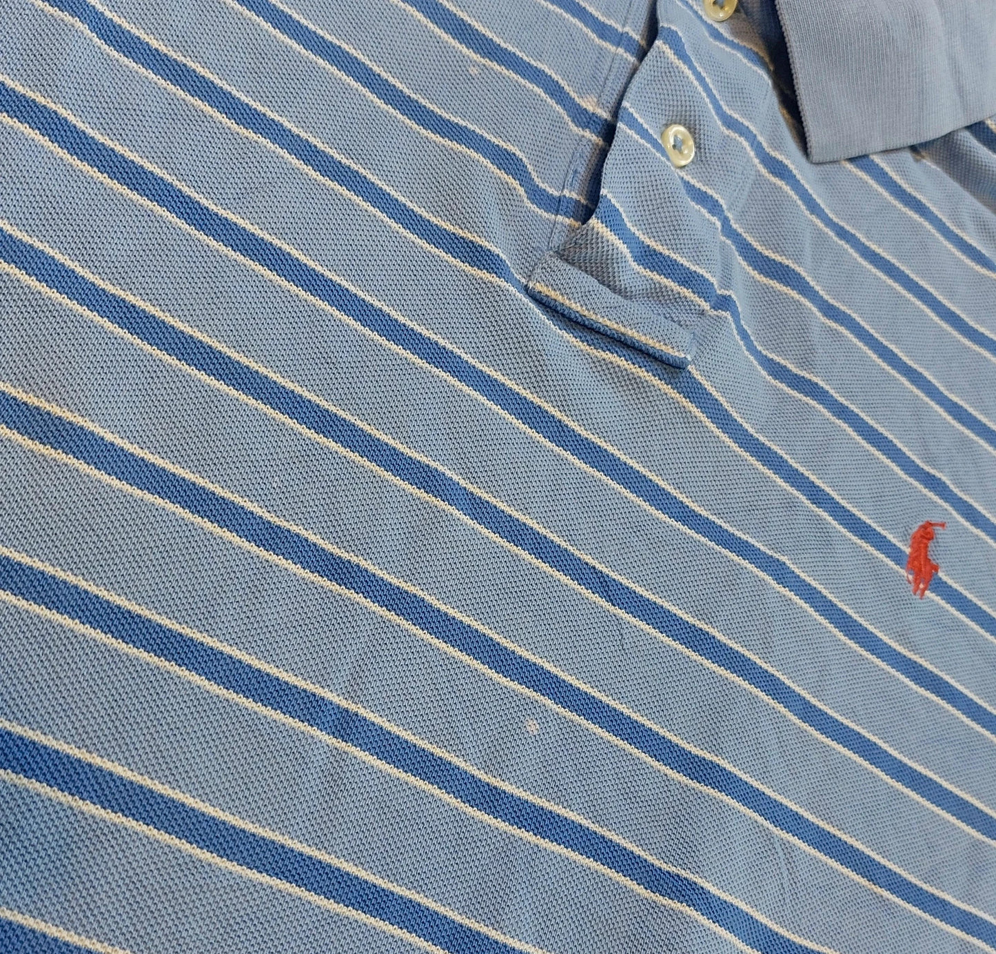 P44 Polo Ralph Lauren L blue stripes