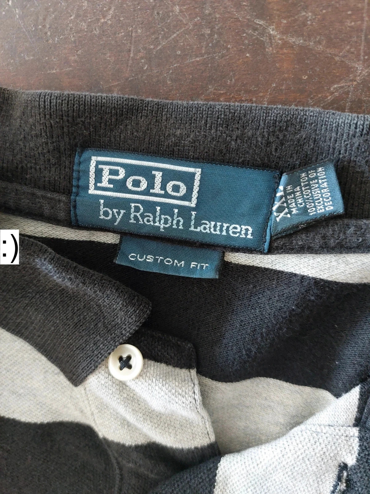 Polo Ralph Lauren Men's Black and White/Grey Polo-shirts XXL