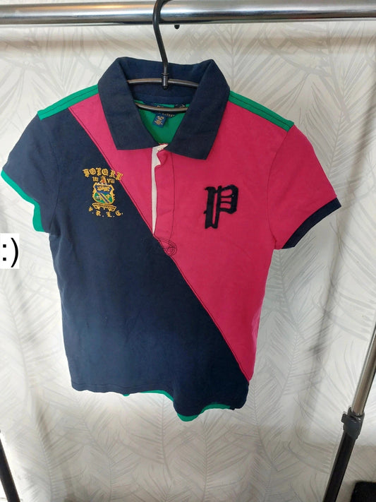 Polo Ralph Lauren large Top Shirt Big Logo Pink Blue Green