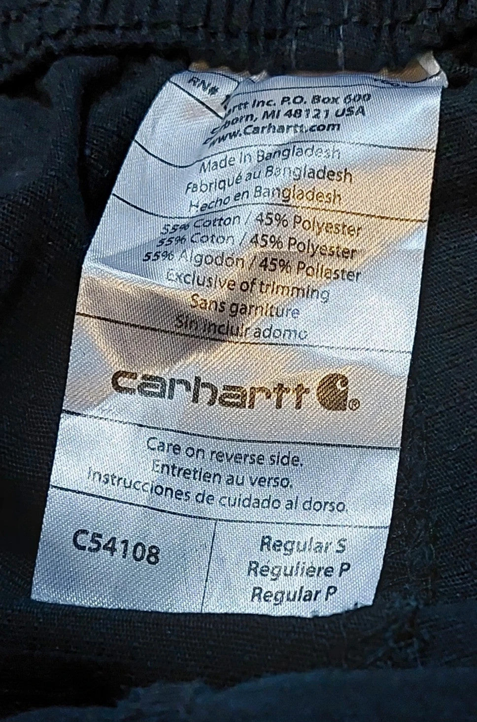 Carhartt trousers S black B360