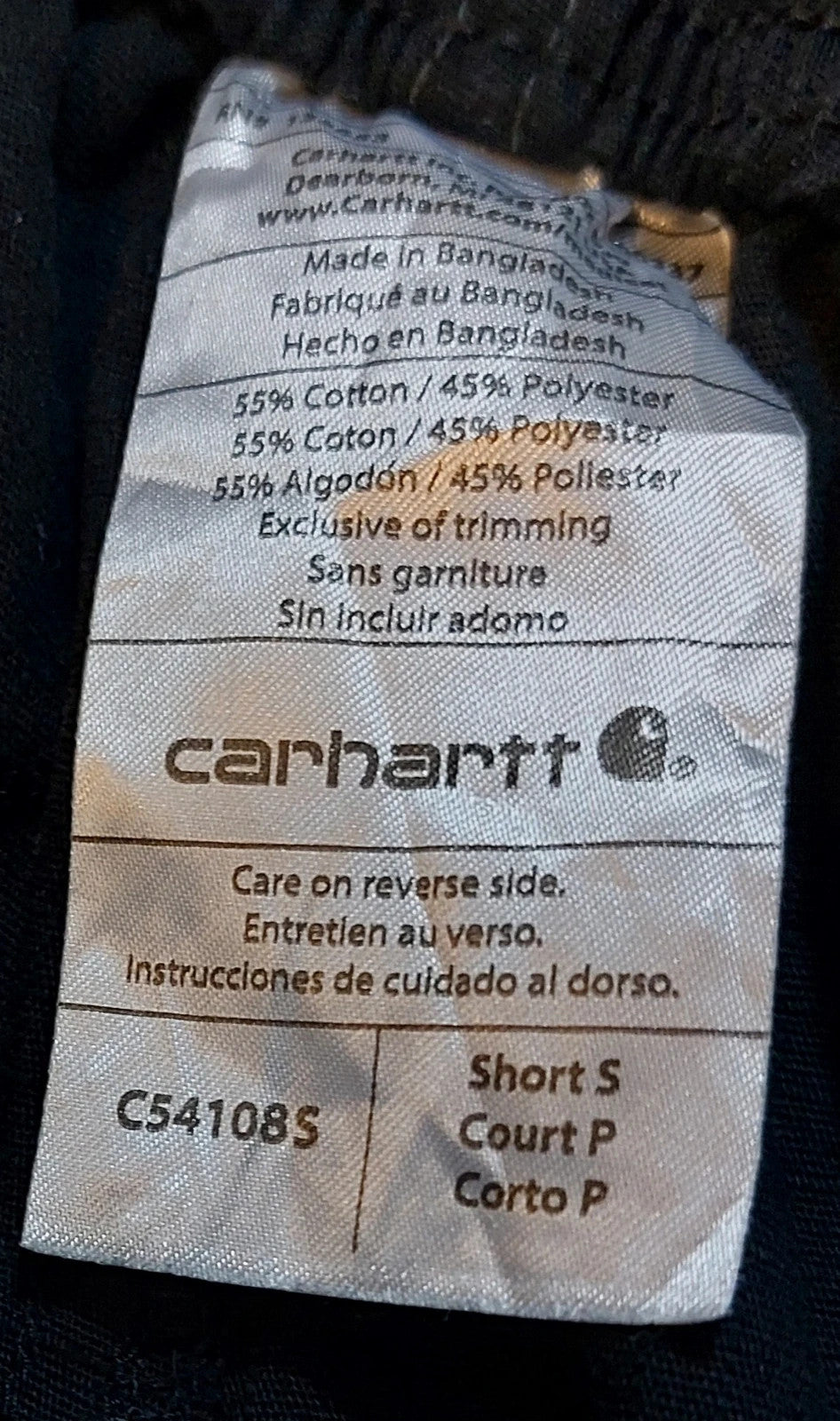 B363 Carhartt trousers S black