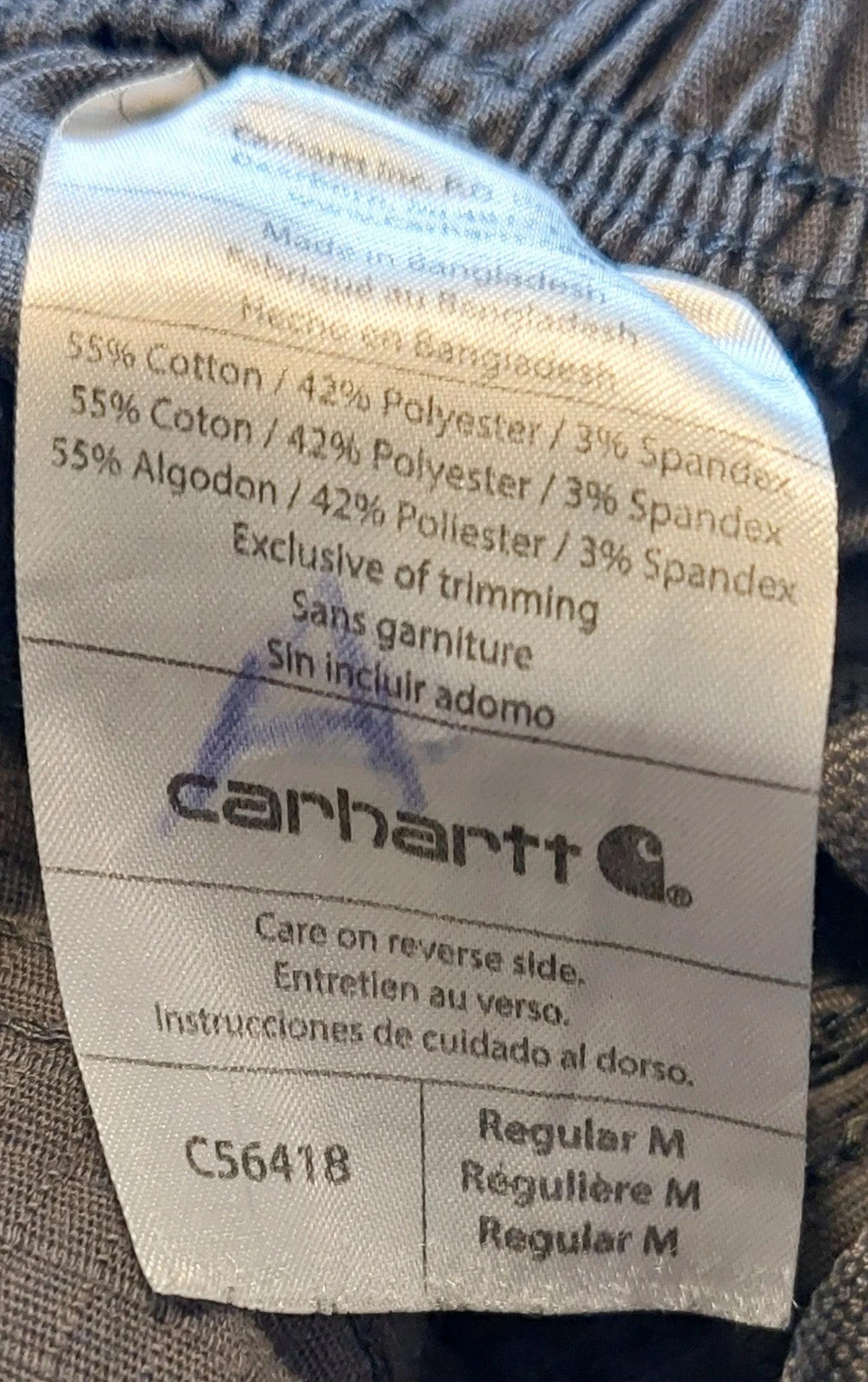 B364 Carhartt trousers M grey