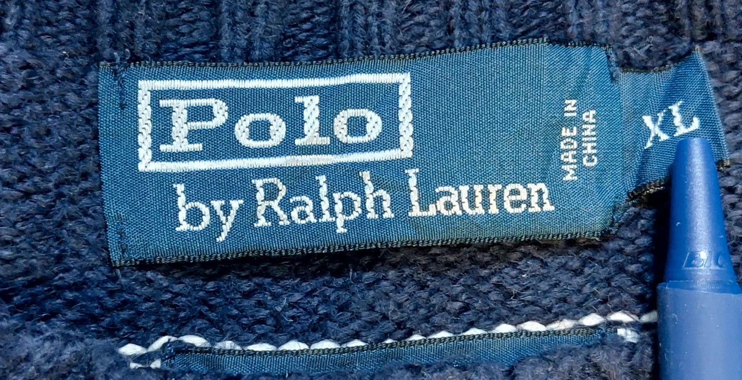 SW2 Polo Ralph Lauren sweater XL blue white stripes