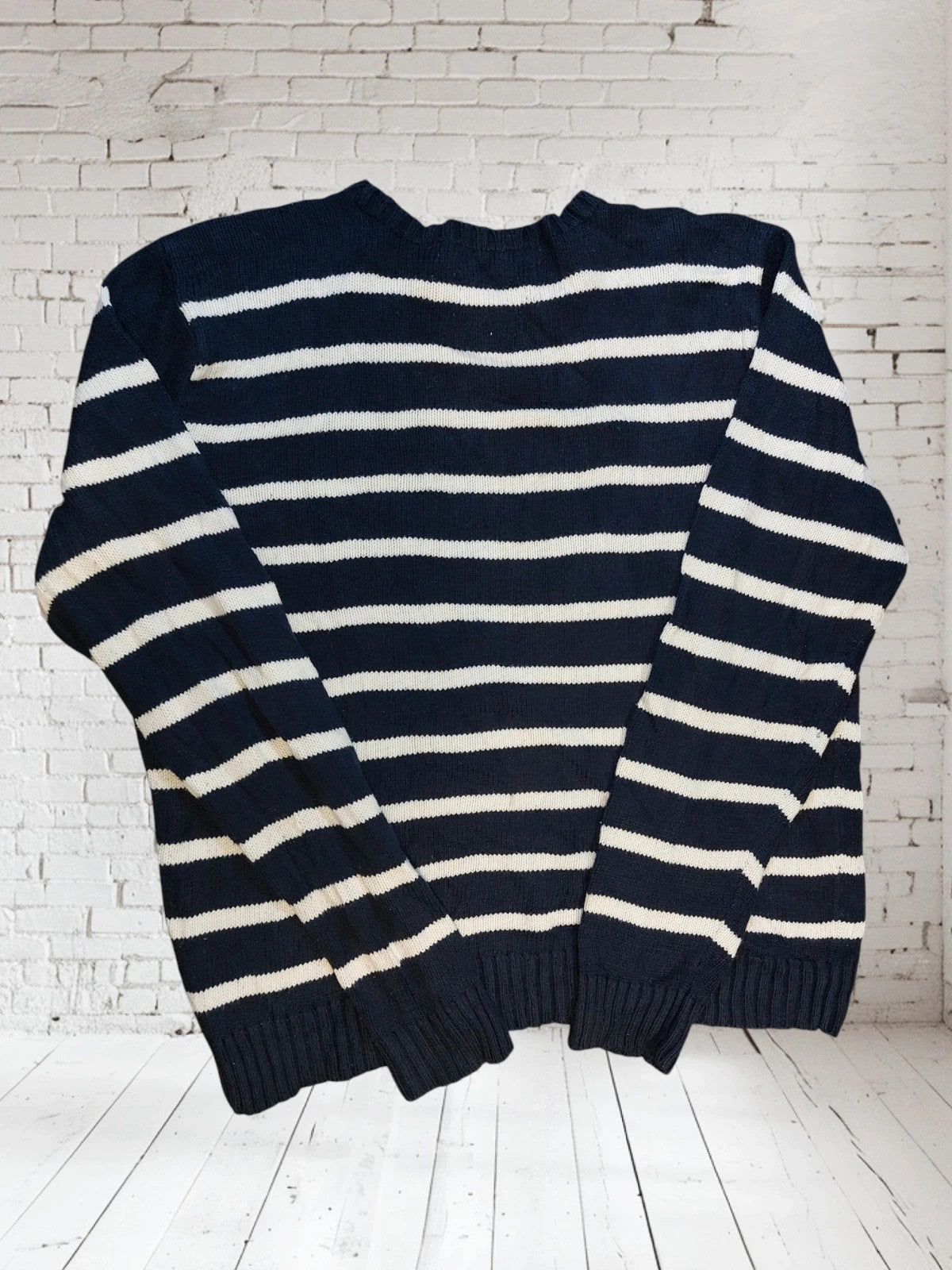 SW2 Polo Ralph Lauren sweater XL blue white stripes