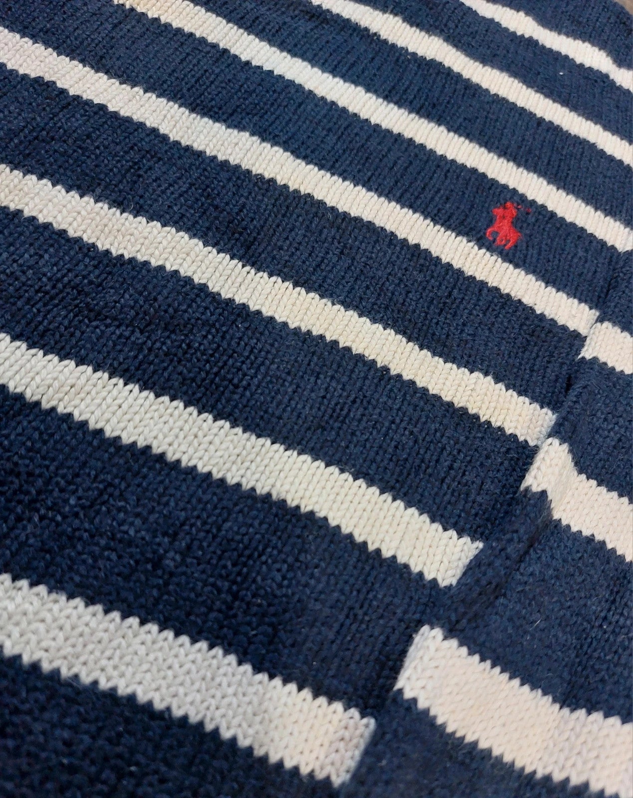 SW2 Polo Ralph Lauren sweater XL blue white stripes