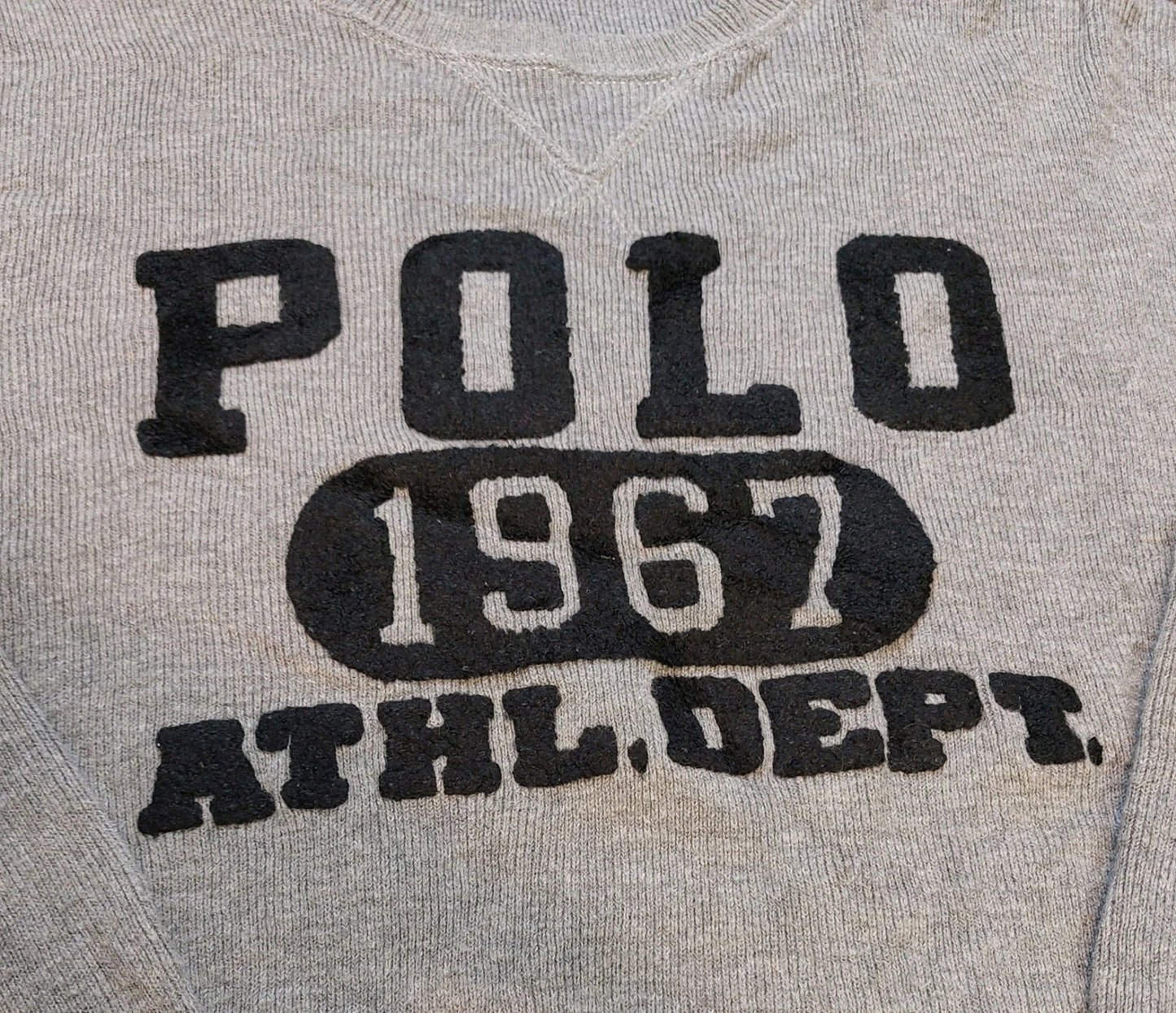 SW4 Polo Ralph Lauren sweater L grey 1976 Athl. Dept.