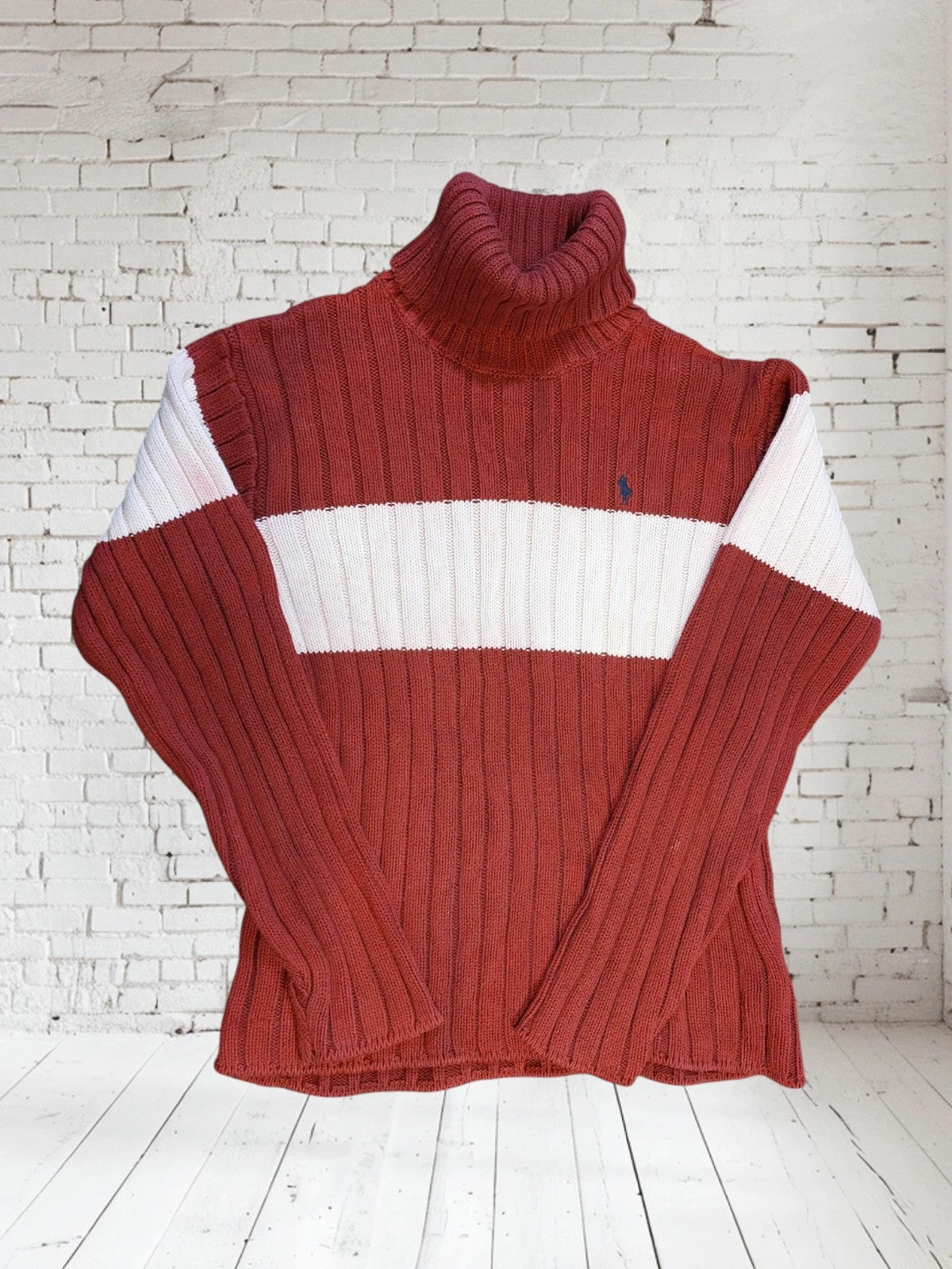 SW6 Polo Ralph Lauren sweater M red white