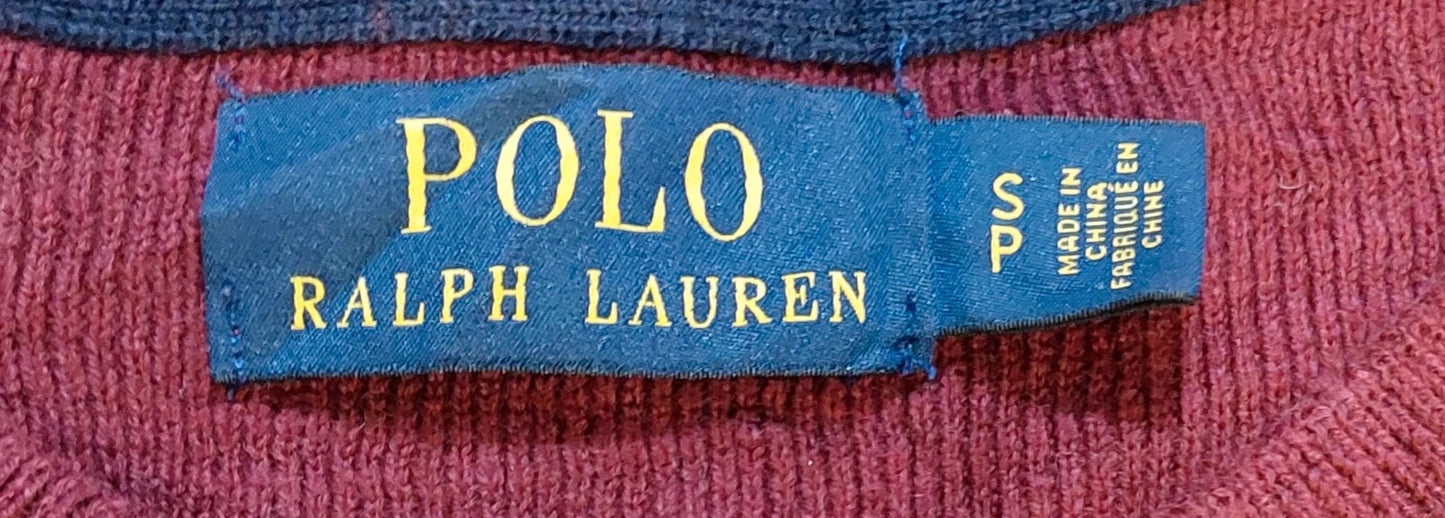 SW9 Polo Ralph Lauren sweater S 1967 Athl. Dept. Burgundy red