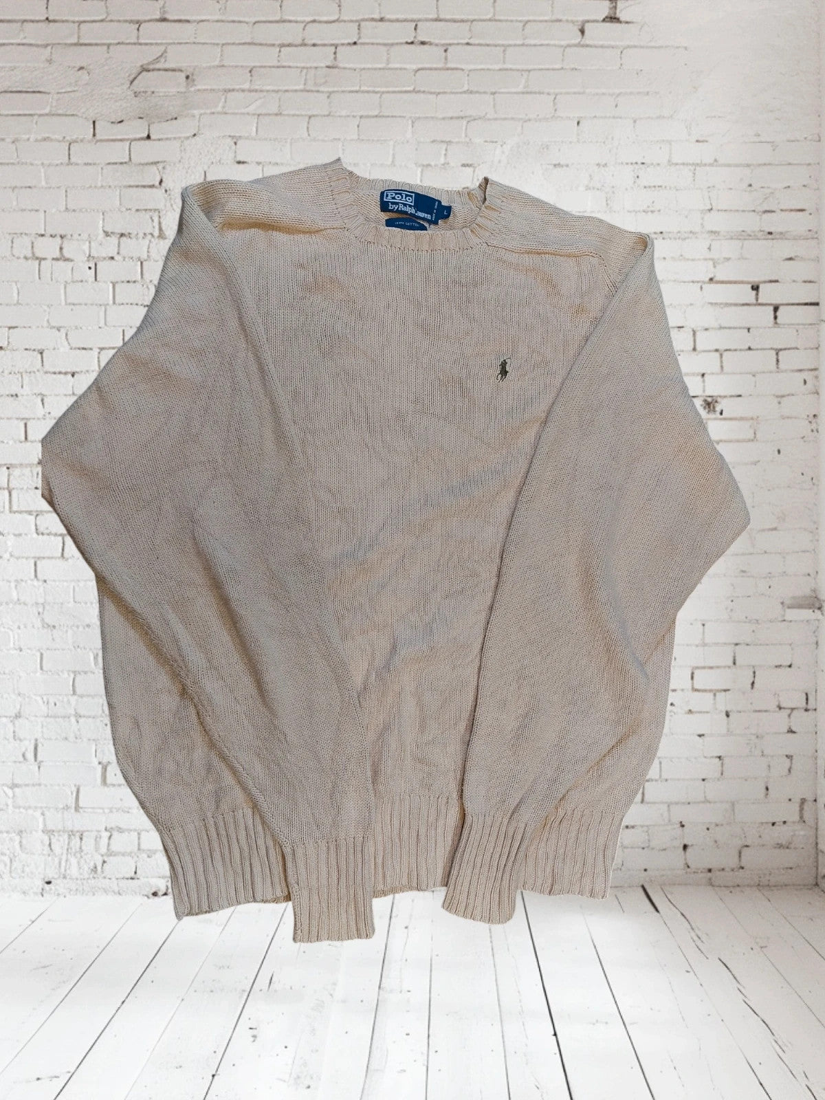 SW12 Polo Ralph Lauren sweater L creme, beige