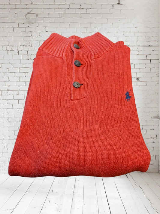 SW14 Polo Ralph Lauren sweater buttons M red