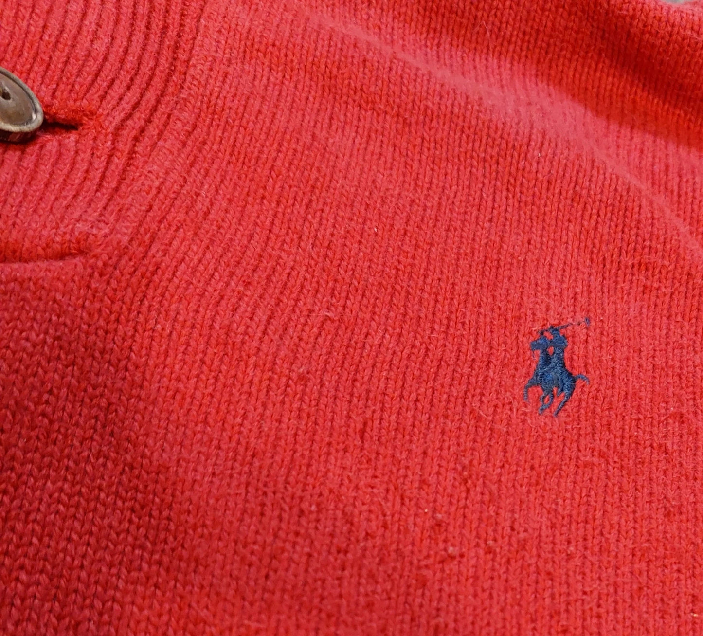 SW14 Polo Ralph Lauren sweater buttons M red