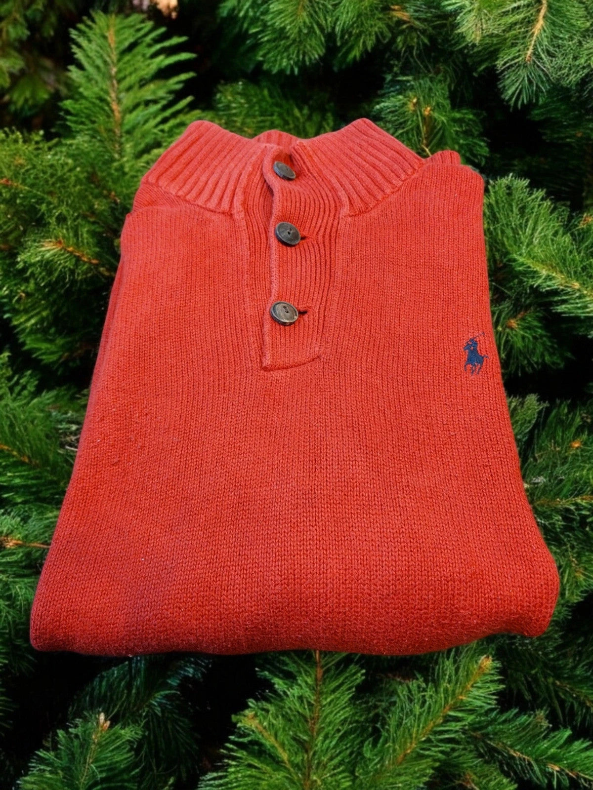 SW14 Polo Ralph Lauren sweater buttons M red