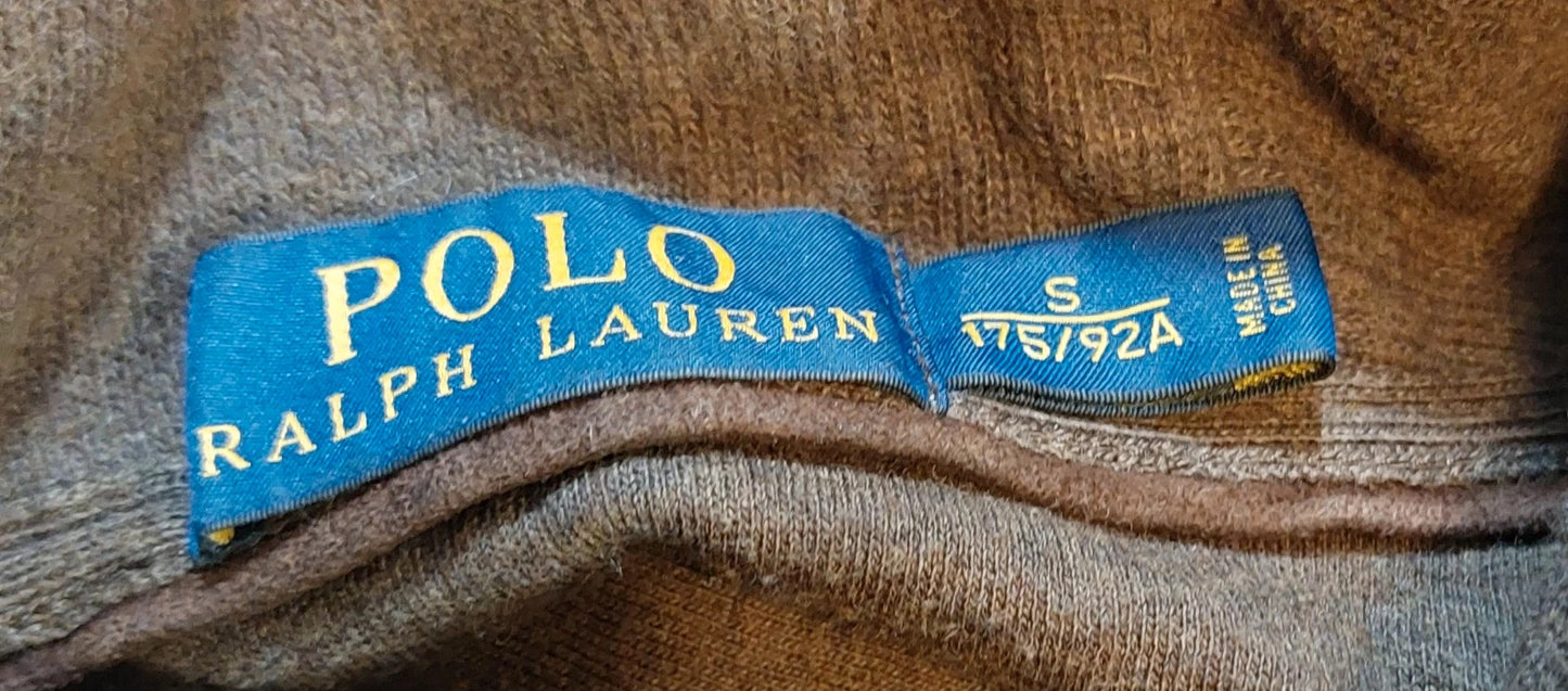 SW16 Polo Ralph Lauren sweater S brown elbow pads