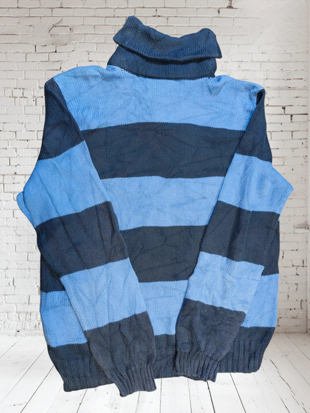 SW20 Polo Ralph Lauren sweater L blue/ black lines