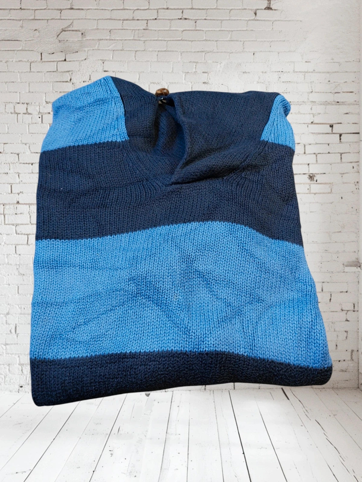 SW20 Polo Ralph Lauren sweater L blue/ black lines