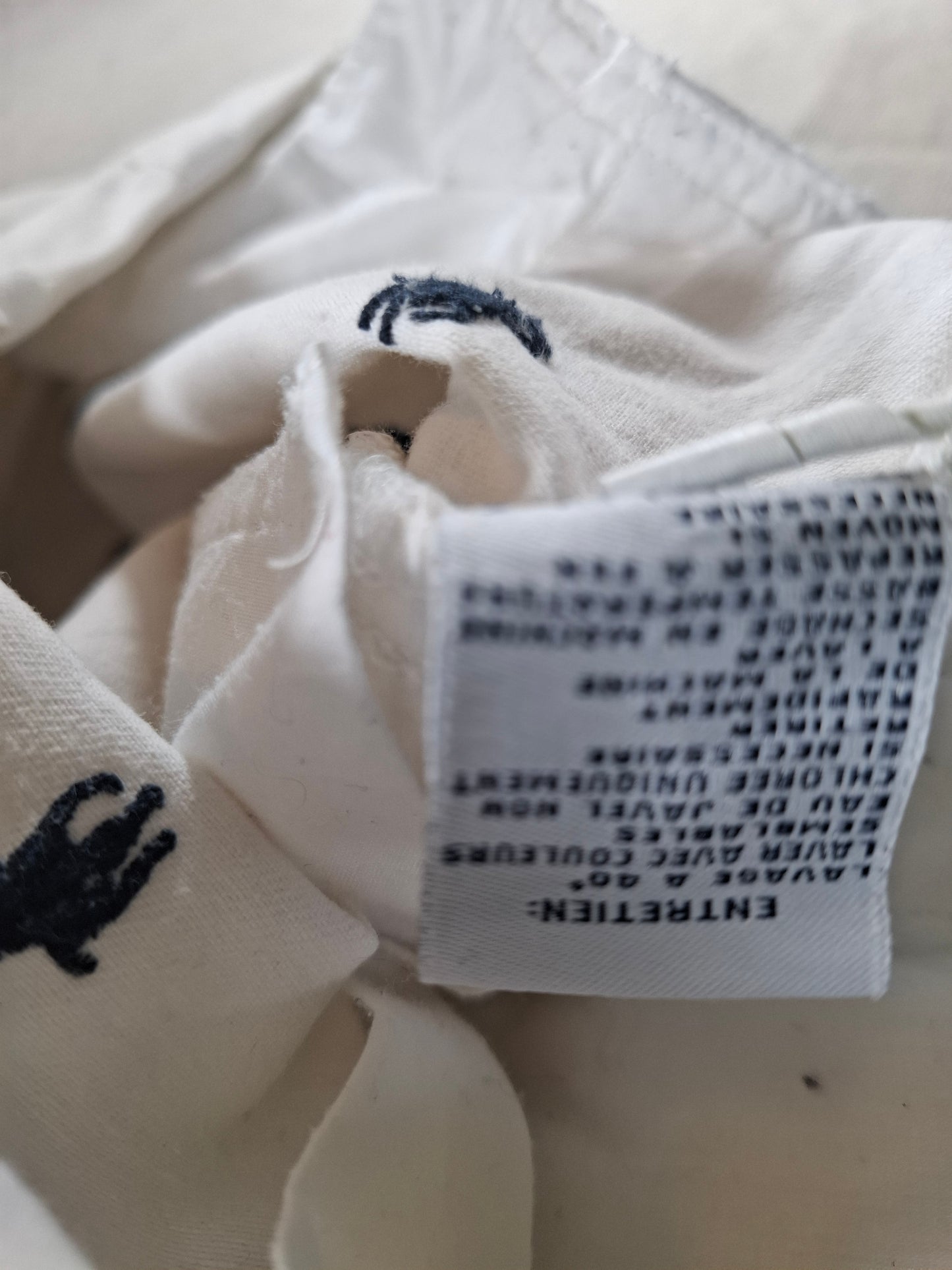 001168 Ralph Lauren Shorts size 8 white with logos