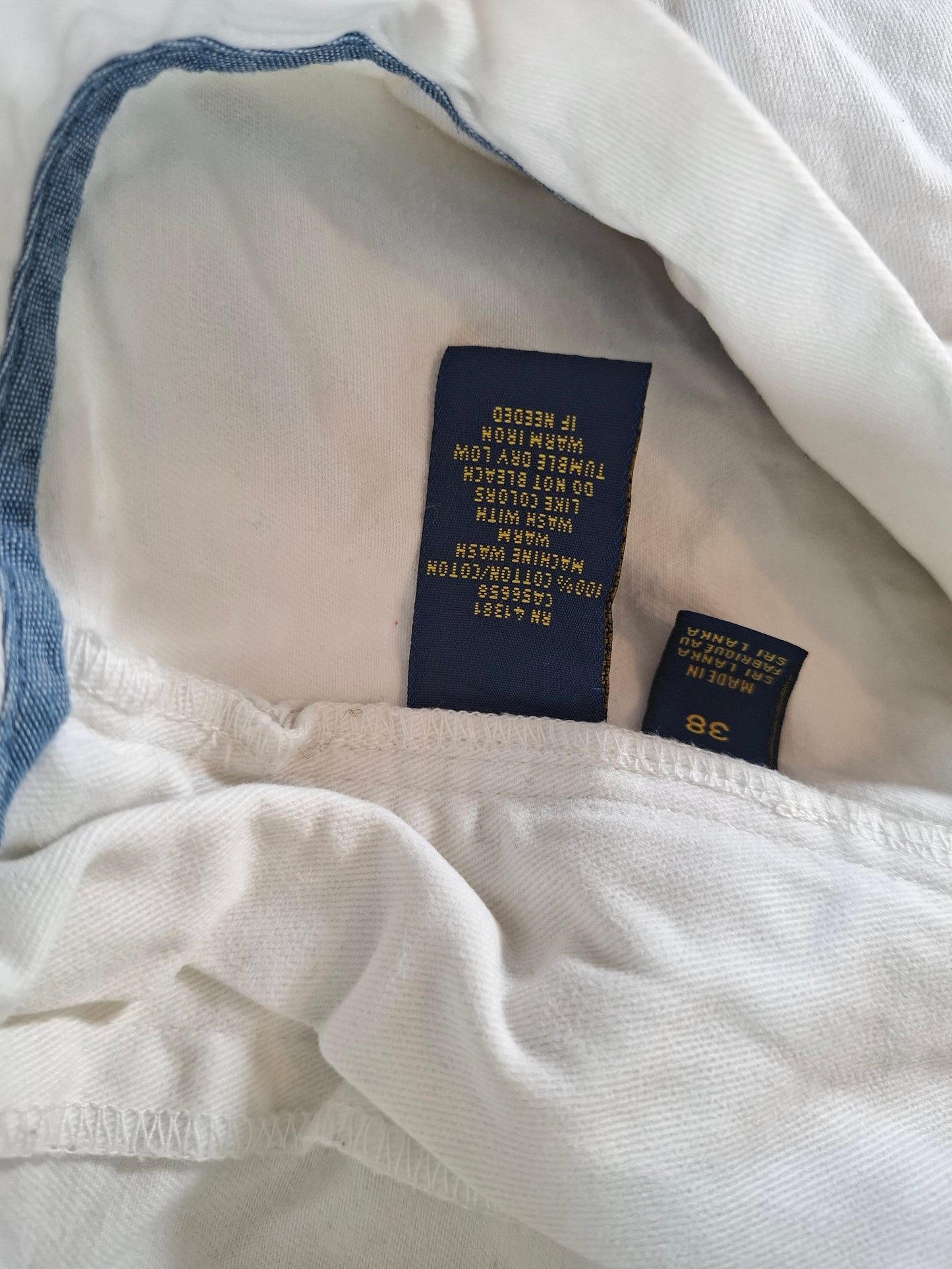 001184 Polo Ralph Lauren Shorts size 38 White