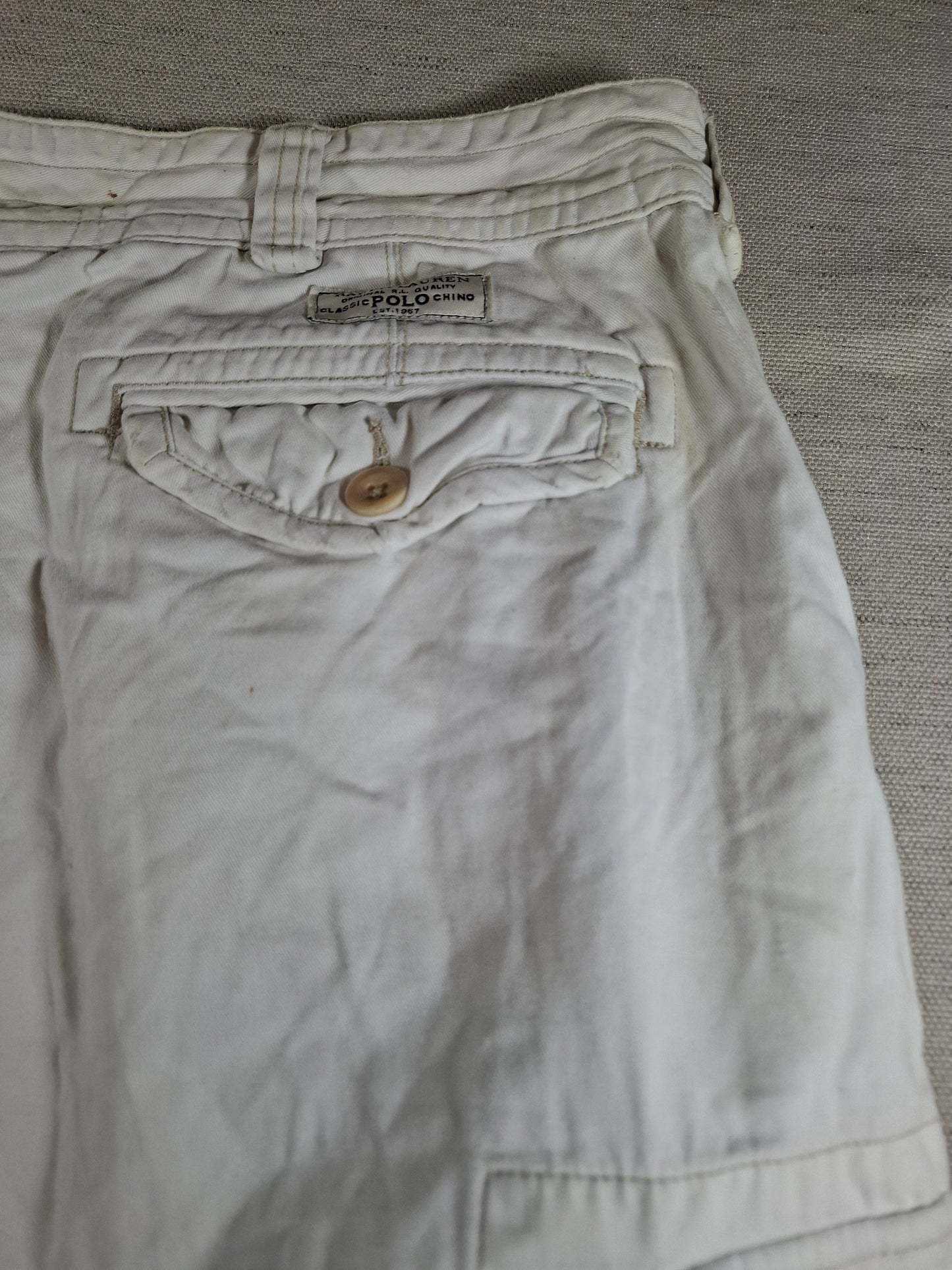 001187 Polo Ralph Lauren Shorts size 44B White/ Beige